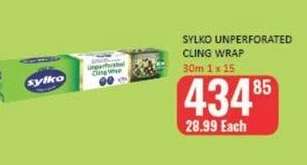 SYLKO UNPERFORATED CLING WRAP