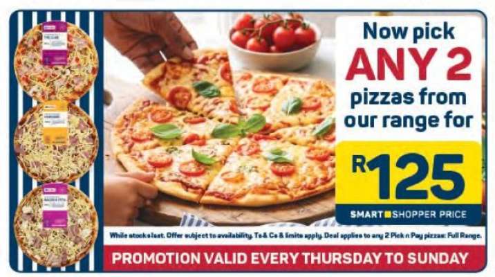 ANY 2 pizzas from our range
