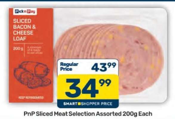 PnP Sliced Meat Selection Assorted 200g Each