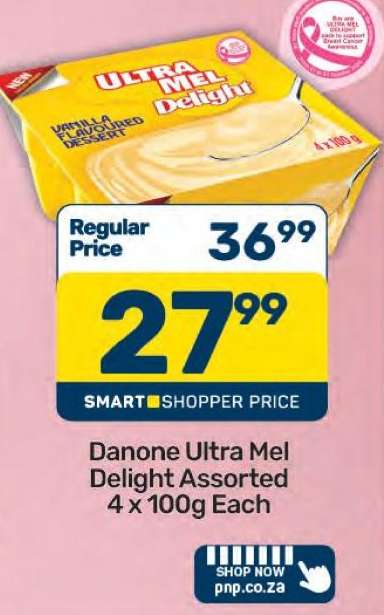 Danone Ultra Mel Delight Assorted 4 x 100g Each