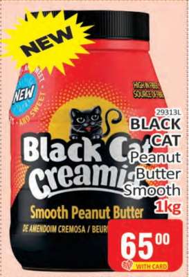 Black Cat Peanut Butter Smooth 1kg