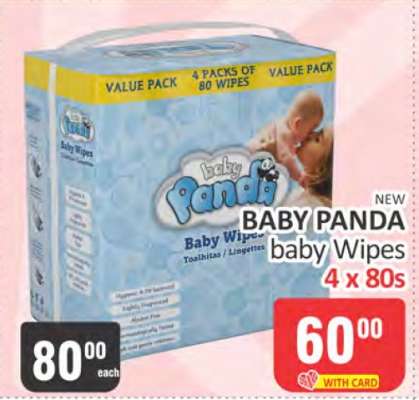 BABY PANDA baby Wipes 4 x 80s
