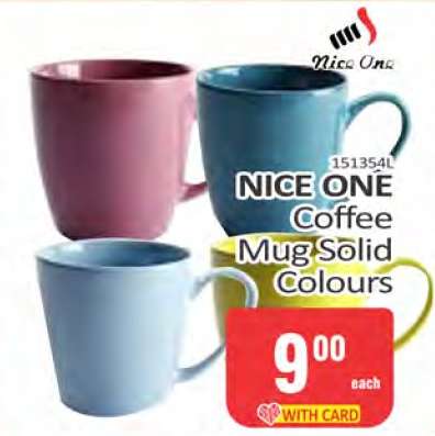 NICE ONE Coffee Mug Solid Colours