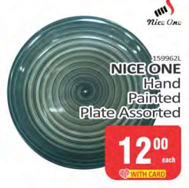 NICE ONE Hand Painted Plate Assorted