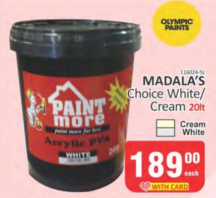 MADALA’S Choice White/Cream 20lt