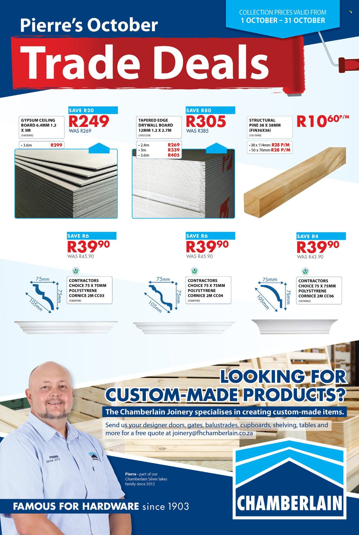 Chamberlain specials - 01/10/2026 - 31/10/2026. Page 1