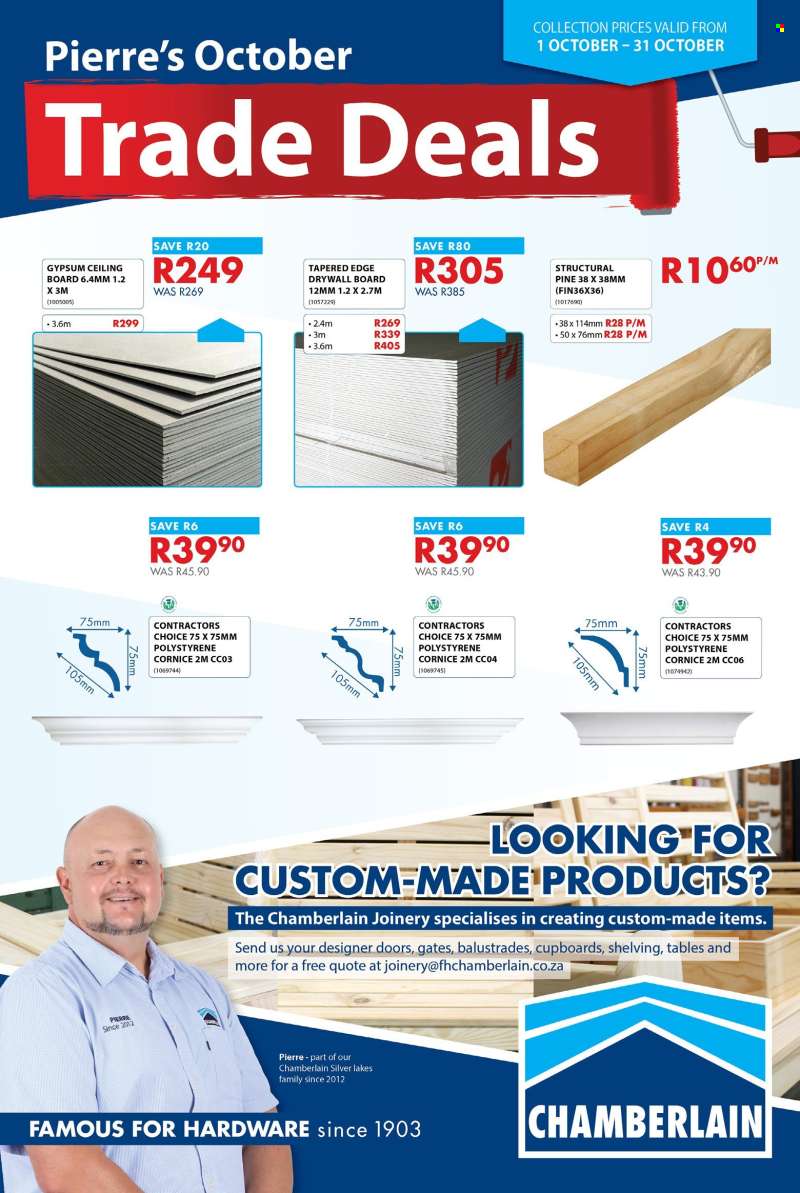 Chamberlain catalogue  - 01/10/2026 - 31/10/2026.
