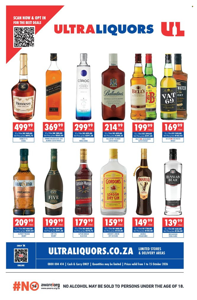 Ultra Liquors specials - 01/10/2026 - 15/10/2026. Page 1
