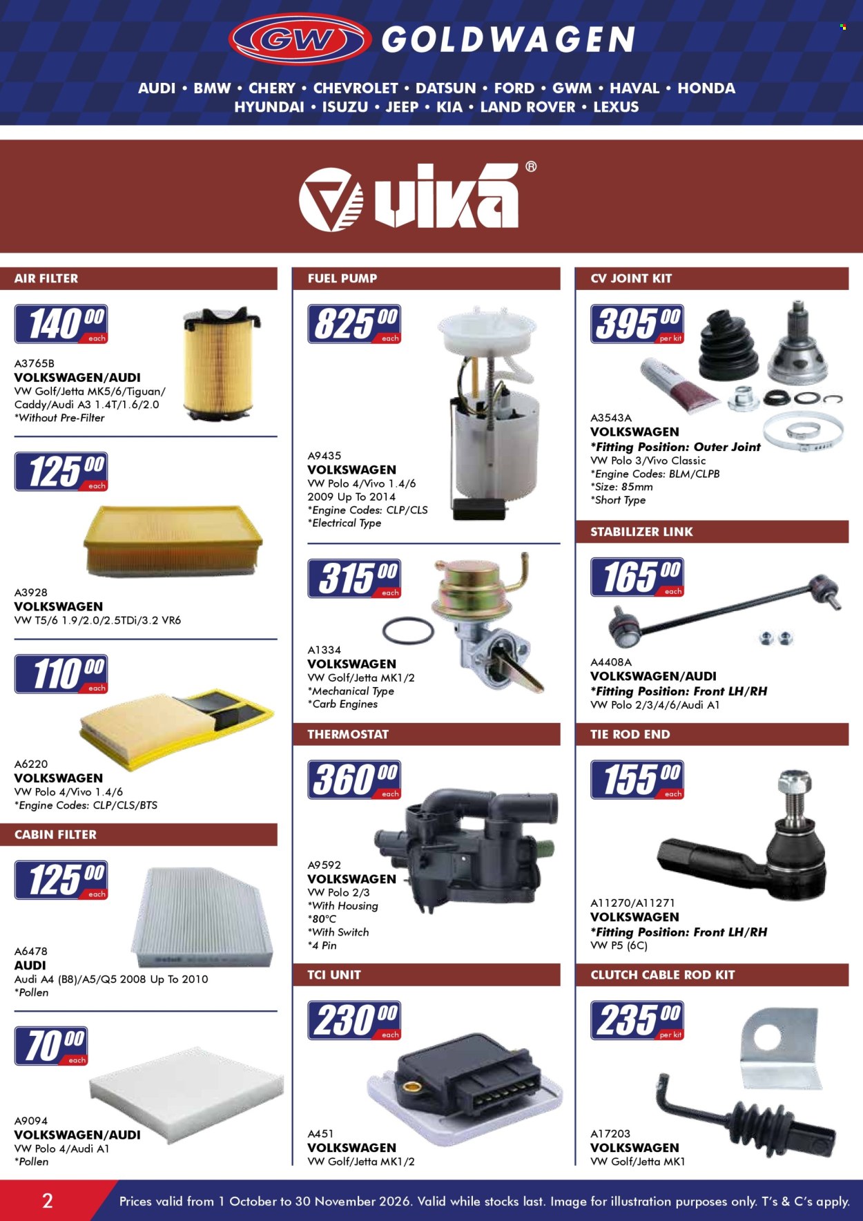 Goldwagen specials - 01/10/2026 - 30/11/2026. Page 2