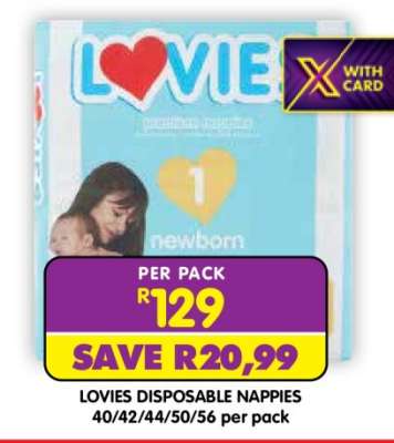 LOVIES DISPOSABLE NAPPIES