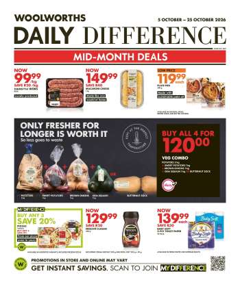 Woolworths catalogue  - 05/10/2026 - 25/10/2026.