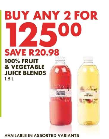100% Fruit & Vegetable Juice Blends