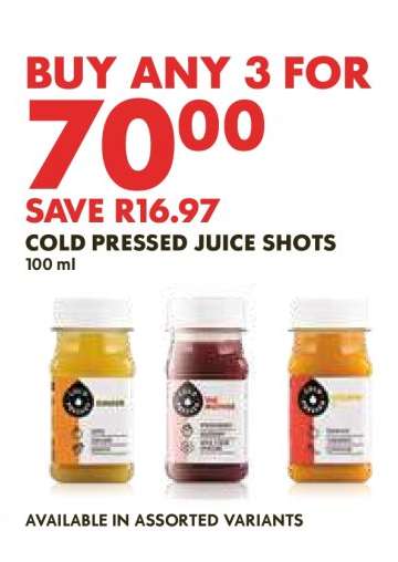 Cold Pressed Juice Shots