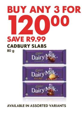 Cadbury Slabs