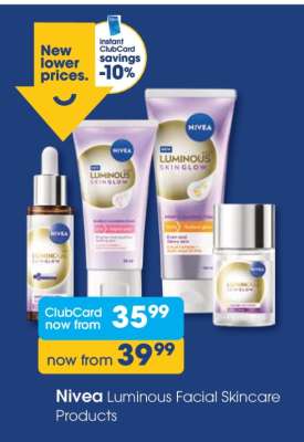 Nivea Luminous Facial Skincare Products