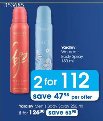 Yardley Women's Body Spray 150 ml