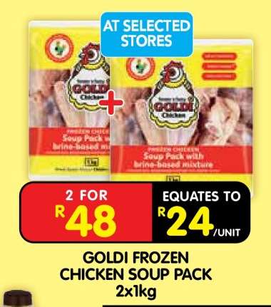GOLDI FROZEN CHICKEN SOUP PACK 2x1kg