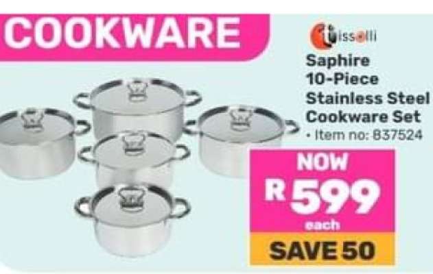 Saphire 10-Piece Stainless Steel Cookware Set