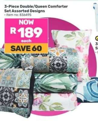 3 Piece Double/Queen Comforter Set Assorted Designs