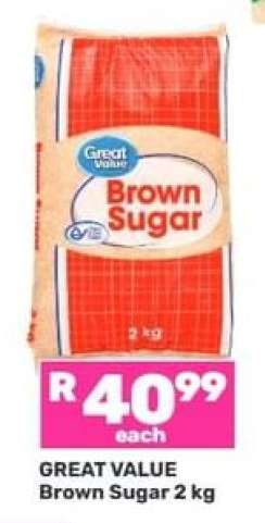 Great Value Brown Sugar 2 kg