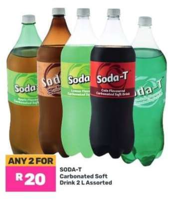 Soda-T Carbonated Soft Drink 2 L Assorted