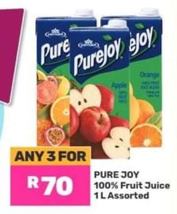 PURE JOY 100% Fruit Juice 1 L Assorted