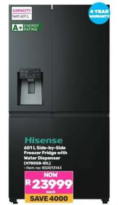 Hisense 601L Side-by-Side Freezer Fridge with Water Dispenser