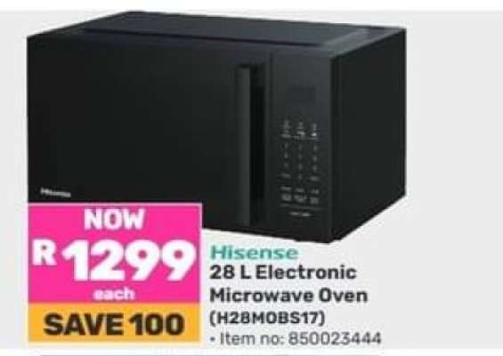 Hisense 28 L Electronic Microwave Oven (H28MOBS17)