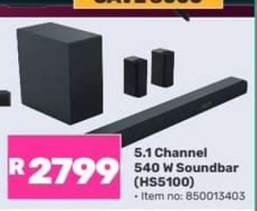 5.1 Channel 540 W Soundbar (HS5100)