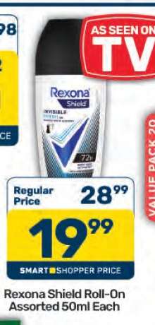 Rexona-Shield Roll-on Assorted 50ml Each