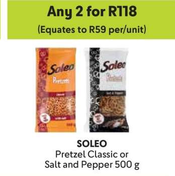 SOLEO Pretzel Classic or Salt and Pepper 500 g