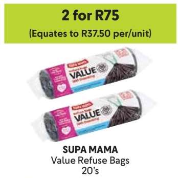 SUPA MAMA Value Refuse Bags 20's