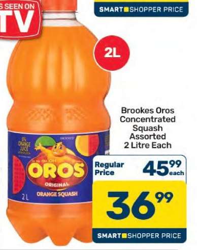 Brookes Oros Concentrated Squash Assorted 2 Litre