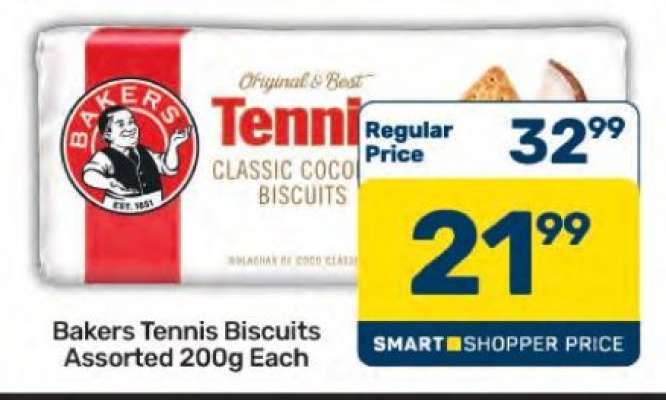 Bakers Tennis Biscuits Assorted-200g Each