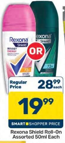 Rexona-Shield Roll-on Assorted 50ml Each