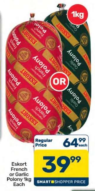 Eskort French or Garlic Polony 1kg