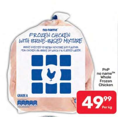 PnP no name Whole Frozen Chicken