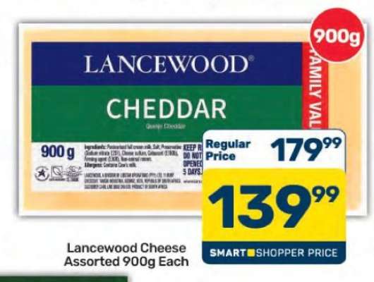 Lancewood Cheese Assorted 900g