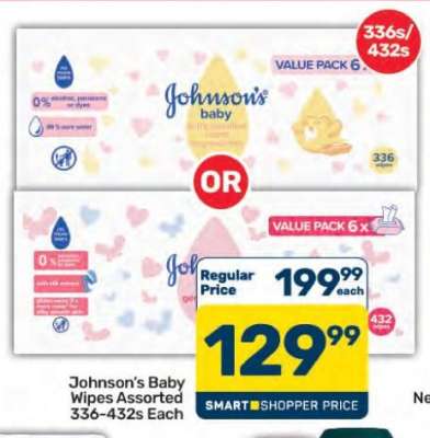 Johnson's Baby Wipes Assorted