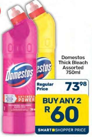 Domestos Thick Bleach Assorted 750ml