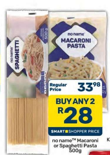 no name Macaroni or Spaghetti Pasta 500g