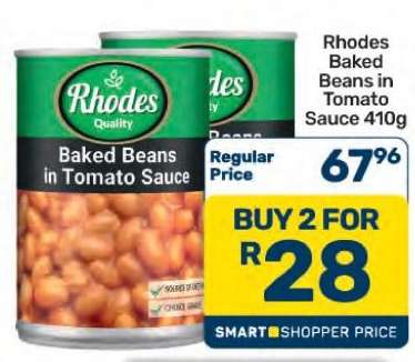 Rhodes Baked Beans in Tomato Sauce 410g