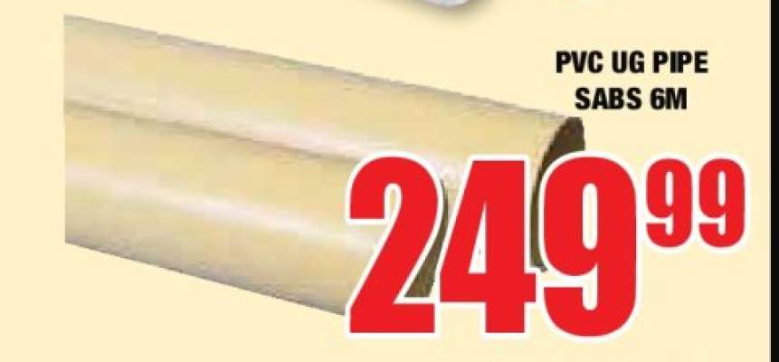 PVC UG PIPE SABS 6M