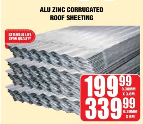 ALU ZINC CORRUGATED ROOF SHEETING
