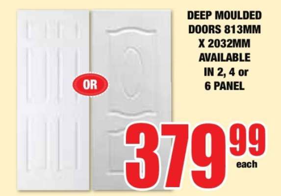 DEEP MOULDED DOORS 813MM X 2032MM