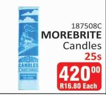 MOREBRITE Candles 25s