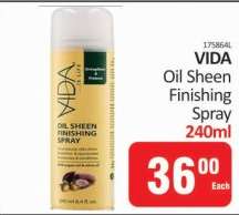 VIDA Oil Sheen Finishing Spray 240ml