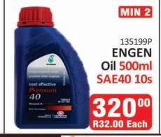 ENGEN Oil 500ml SAE40 10s