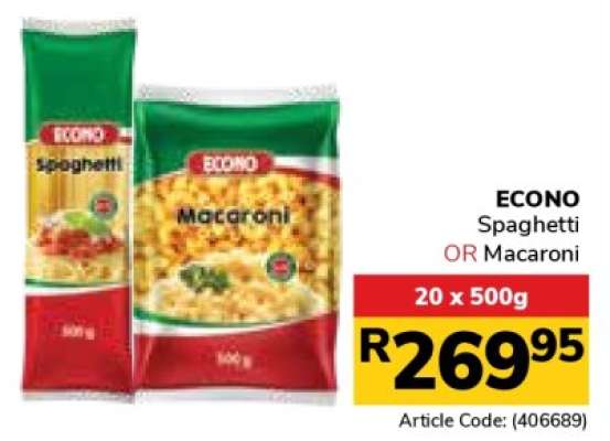 ECONO Spaghetti OR Macaroni