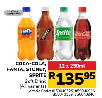 COCA-COLA, FANTA, STONEY, SPRITE